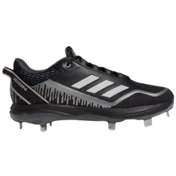 Adidas Icon 7 Dripped Out Metal Baseball Cleats Black Men's 17 New with Tags H00